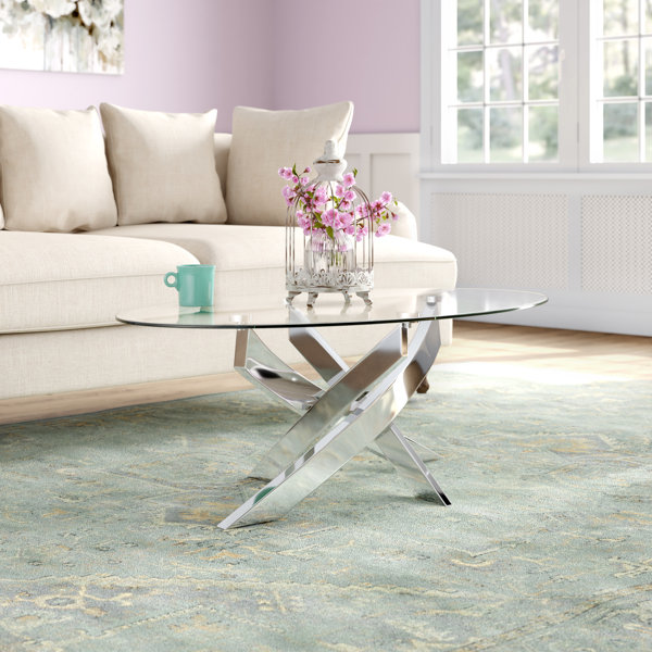 Orren Ellis Magallanes Cross Legs Coffee Table & Reviews Wayfair Canada